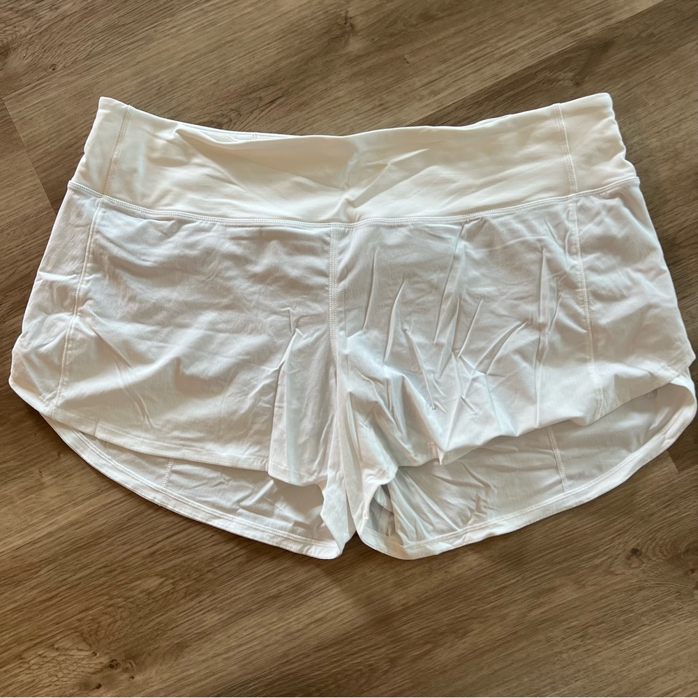 Lululemon White Athletic Shorts